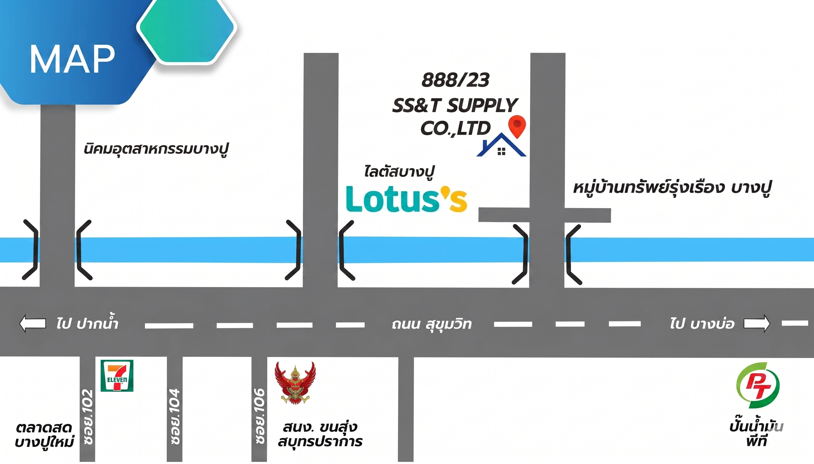 SS&T SUPPLY CO.,LTD. — 888/23 Moo 3, Bangpoomai, Samutprakan